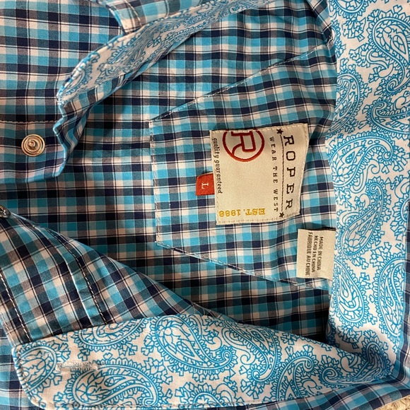 NWOT  Roper Wear the West size Large snap down Western style long sleeves shirt - Picture 10 of 12